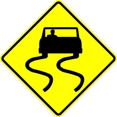 High Visibility Road Safety Warning Posters/Signboards and Posts met een hoogte van 50 cm