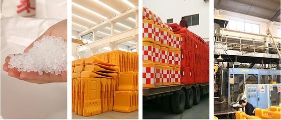 Buitenbeveiliging Plastic Road Safety Barrier Op maat gemaakte water gevulde