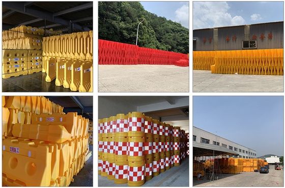 Buitenbeveiliging Plastic Road Safety Barrier Op maat gemaakte water gevulde