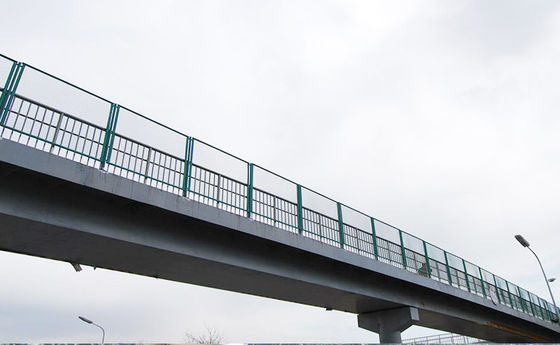 Buitenbeveiliging gegalvaniseerd bekleed gaas hek prikkeldraad hek met druktebeheersingsbarrière