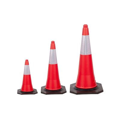Hoog zichtbare oranje PVC wegverkeerskegel Voor de veiligheid op de weg