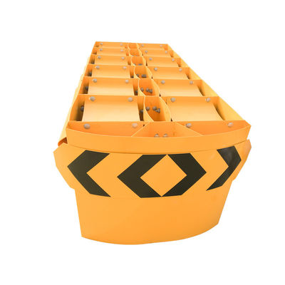 Buitenbeveiligingswegblok Crash cushion Veiligheidsbeveiligingsrail Barrière gemaakt van Q235 Q345