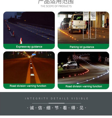 Groene LED Aluminium Road Stud Cat Eye Reflector 104*123*23mm voor nachtzicht