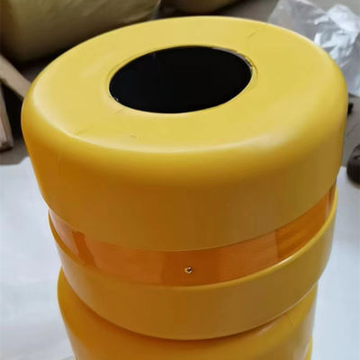 PU Foam Plastic Roller Barrels Design Geel Kleur Roadside Roller Crash Barrier