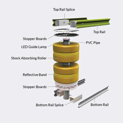 Q235 Q345 EVA Rotary Safety Barrier voor verkeersveiligheid in ISO Highway Rotary Guardrail
