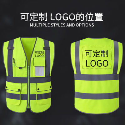 Gepersonaliseerd logo geaccepteerd 100% Polyester Led Flash Light Reflective Safety Vest voor hardlopen S-5XL