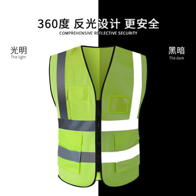 Gepersonaliseerd logo geaccepteerd 100% Polyester Led Flash Light Reflective Safety Vest voor hardlopen S-5XL