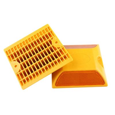 Plastic Led Solar Flashing Square Reflector Road Stud Hoog zichtbaar voor verkeersveiligheid