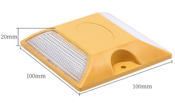 Plastic Led Solar Flashing Square Reflector Road Stud Hoog zichtbaar voor verkeersveiligheid