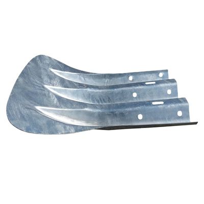Fishtail Terminal End Q235 Q345 Steel Guard Rail voor Highway Guardrail Op maat gemaakte grootte
