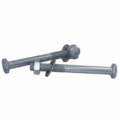 Gepersonaliseerde Hot Dip gegalvaniseerd Hex Steel Highway Guardrail Bolt And Nut And Washer