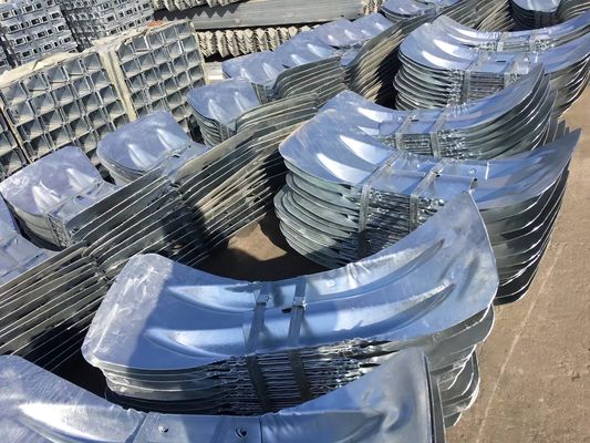 Gegalvaniseerde poedercoated Highway Guardrail End Wings voor de bouw Op maat gemaakte grootte