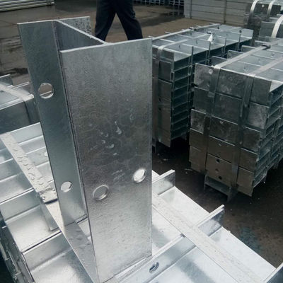 ISO-gecertificeerde metalen drie balken snelwegrail met H-staal spacer block poeder gecoat